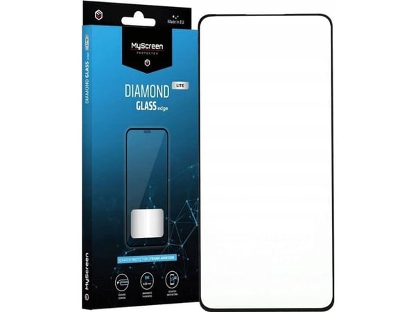 MyScreen MS Diamond Glass Lite kantbeskyttelsesglass (Full Glue) Xiaomi Mi 12 Lite svart
