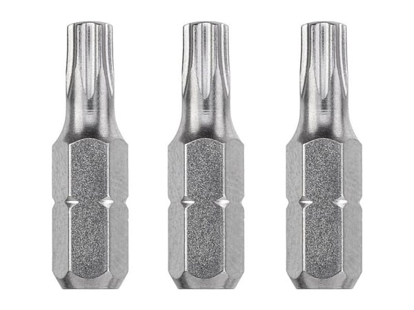 kwb 121220, 3 stykker, Torx, T20, Stål, 25 mm, 25,4 / 4 mm (1 / 4")