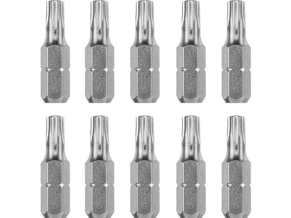 kwb 121249, 10 stykker, Torx, T9, Stål, 25 mm, 25,4 / 4 mm (1 / 4")