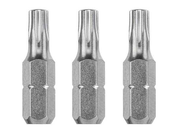 kwb 121208, 3 stykker, Torx, T8, Stål, 25 mm, 25,4 / 4 mm (1 / 4")