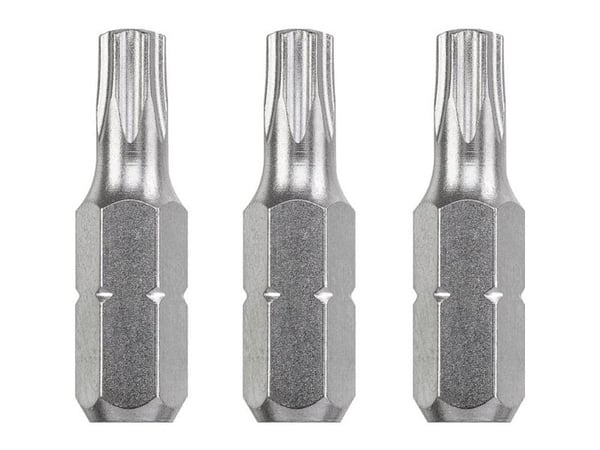 kwb 121620, 3 stykker, Stål, T 20, 25 mm, 25,4 / 4 mm (1 / 4")