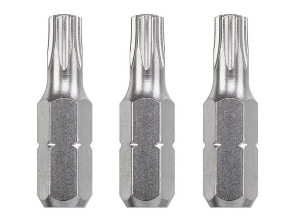 kwb 121615, 3 stykker, Stål, T 15, 25 mm, 25,4 / 4 mm (1 / 4")