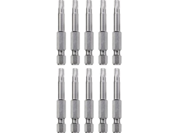 kwb 121350, 10 stykker, Torx, T10, Stål, 50 mm, 25,4 / 4 mm (1 / 4")