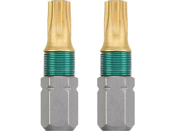 kwb 124215, 2 stykker, Torx, T15, Stål, Titan, 25 mm, 25,4 / 4 mm (1 / 4")