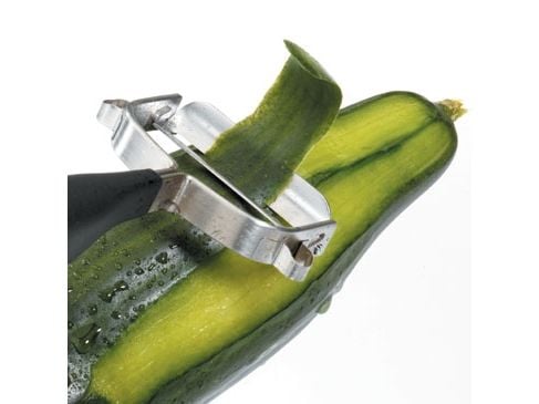 GEFU 13650, Frukt og grønnsaker, Y skreller, Rustfritt stål, 18/10, Svart, Sølv, Plast