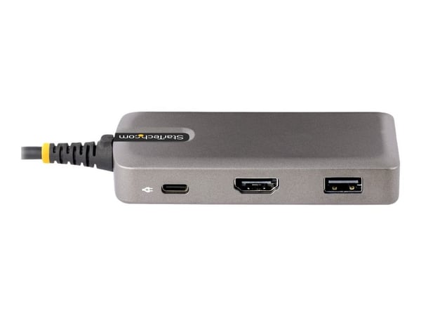 StarTech.com USB-C-moniporttisovitin, 4K 60Hz HDMI, HDR, 3-porttinen USB-keskitin, 100W Power Delivery Pass-Through, USB Type C Mini Docking Statio...
