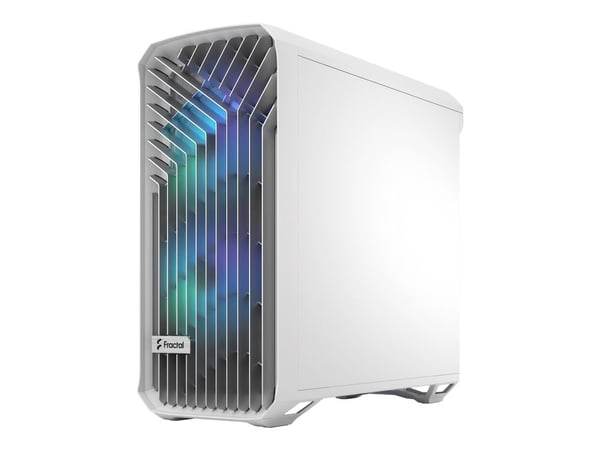 Fractal Design Torrent - Tower - utvidet ATX (E-ATX) - sidepanel med vindu (herdet glass) - ingen strømforsyning (ATX) - hvit - USB/lyd