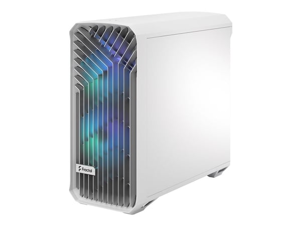 Fractal Design Torrent - Tower - utvidet ATX (E-ATX) - sidepanel med vindu (herdet glass) - ingen strømforsyning (ATX) - hvit - USB/lyd