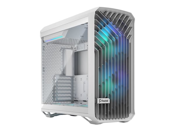 Fractal Design Torrent - Tower - utvidet ATX (E-ATX) - sidepanel med vindu (herdet glass) - ingen strømforsyning (ATX) - hvit - USB/lyd