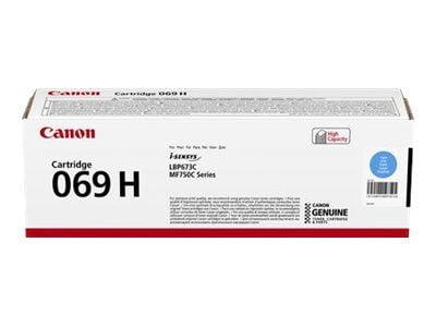Canon 069H - Korkean suorituskyvyn - syaani - alkuperäinen - laatikko - värikasetti - i-SENSYS LBP673Cdw, LBP673dw, MF752Cdw, MF754Cdw -laitteisiin