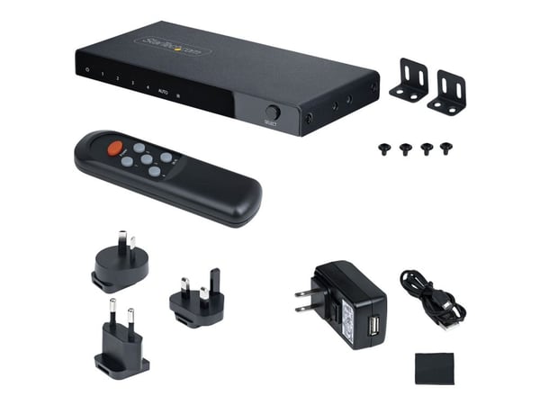 Startech 4-Port 8K HDMI Switch, HDMI 2.1 Switcher 4K 120Hz HDR10+, 8K 60Hz UHD, HDMI Switch 4 In 1 Out, Auto/Manual Source Switching, Remote Contro...