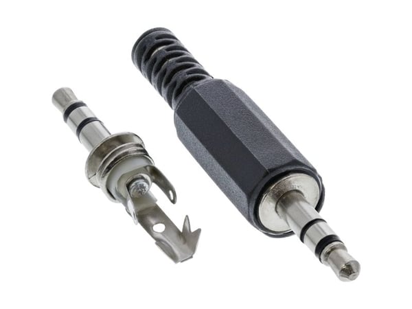 InLine 99100, 3.5mm, Sort, Sølv, Metall, 2 g, 70 mm, 123 mm