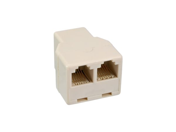 InLine 69999B, RJ12, 2xRJ12, Hun/hun, Beige