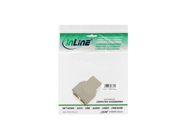 InLine 69999B, RJ12, 2xRJ12, Hun/hun, Beige