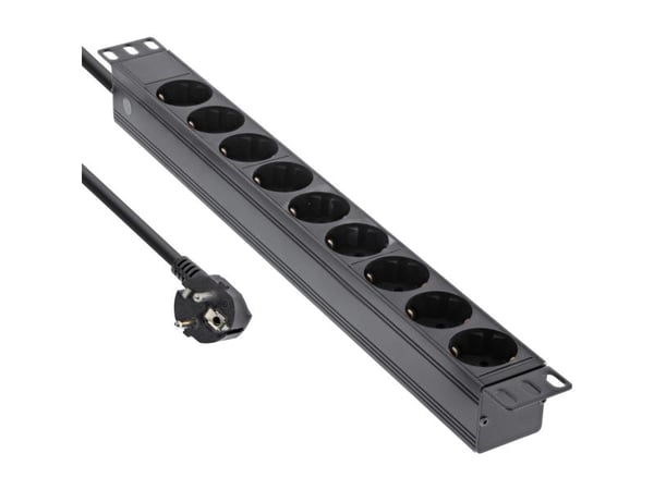 InLine 16419I, 9 AC-utganger, C4 kopling, 3680 W, 1,5 mm², C4 kopling, Svart