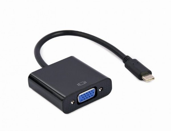 Cablexpert - Video adapter - USB-C (hann) til HD-15 (VGA) (hunn) - 15 cm - 1080p støtte 60 Hz - svart