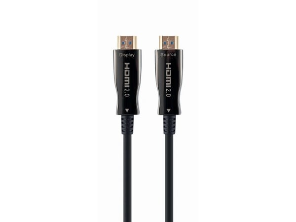Cablexpert - HDMI-kabel med Ethernet - HDMI hann til HDMI hann - 80 m - Active Optical Cable (AOC), støtter 21:9 kinosideforhold, 4K60Hz UHD-støtte