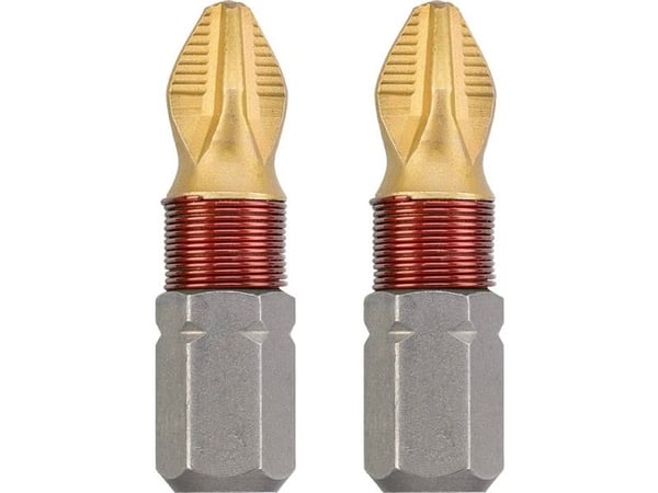 kwb 124001, 2 stykker, Philips, PH 1, Rustfritt stål, 25 mm, 25,4 / 4 mm (1 / 4")