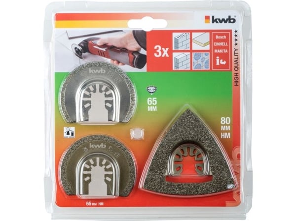 kwb 708600, Teräpakkaus, Betoni, Kivi, Puu, Karbidi, 3 kpl, Kupla