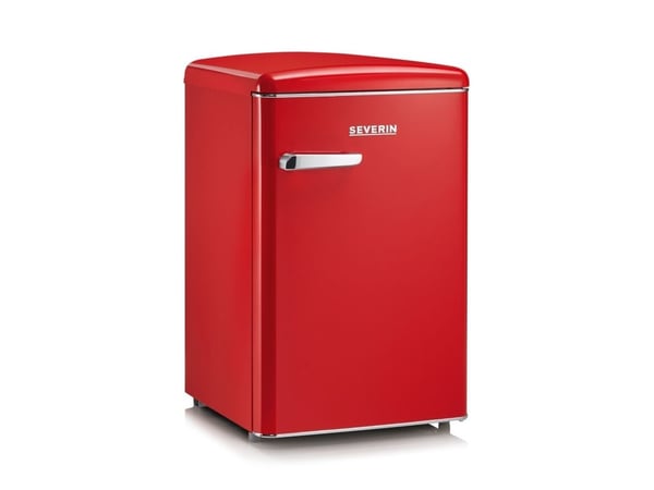 SEVERIN Retro RKS 8830 - Kjøleskap med fryserboks - tabletop - bredde: 55 cm - dybde: 61.5 cm - høyde: 89.5 cm - 108 liter - Klasse D - rød