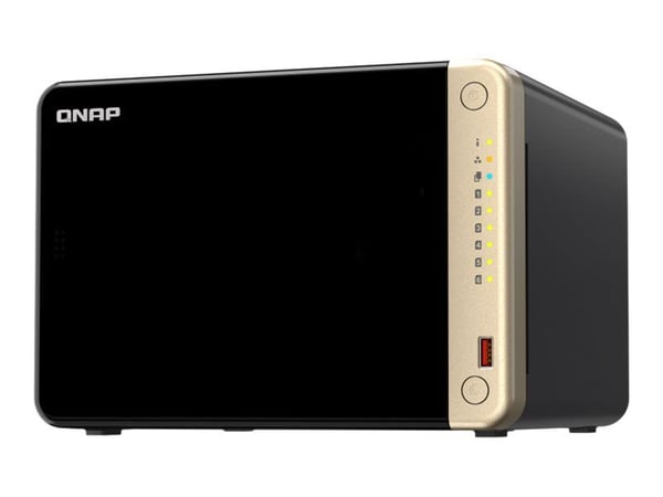 QNAP TS-664 - NAS-server - 6 brønner - SATA 6Gb/s - RAID 0, 1, 5, 6, 10, 50, JBOD - RAM 8 GB - 2.5 Gigabit Ethernet - iSCSI støtte