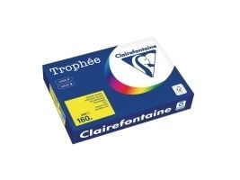 Farvet papir trophée, a4, 160g, solgul 1029, pakke a 250 ark