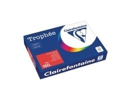 Clairefontaine 1004C, Kopiering/laser/blekkskriver, A4 (210x297 mm), 160 g/m², Rød, 2,5 kg, 210 mm