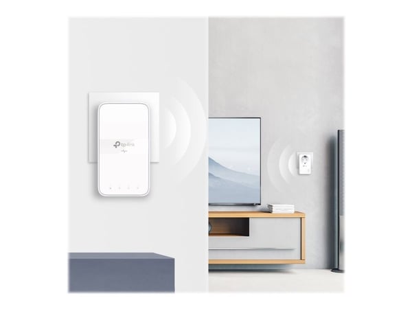 TP-Link TL-WPA7617 V1 - Strømlinjeadapter 1GbE, HomePlug AV (HPAV), HomePlug AV (HPAV) 2.0, IEEE 1901 - Wi-Fi 5 - Dobbeltbånd - veggpluggbar