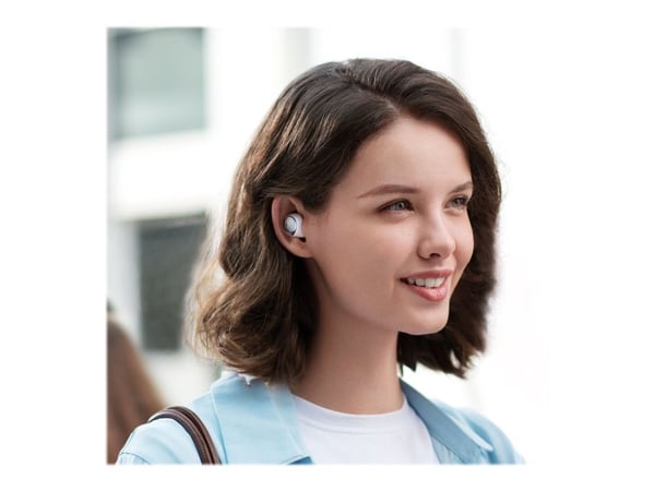 Soundcore Space A40 - True wireless-hodetelefoner med mikrofon - i øret - Bluetooth - aktiv støydemping - hvit
