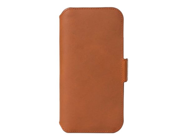Krusell PhoneWallet - Lommebok for mobiltelefon - smal - polykarbonat, kulær - Konjakkbrun - for Samsung Galaxy S22+