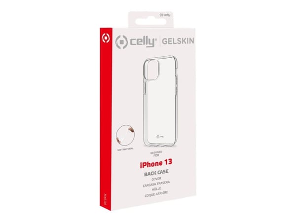 Celly Gelskin - Baksidedeksel for mobiltelefon - termoplast-polyuretan (TPU) - gjennomsiktig - for Apple iPhone 13