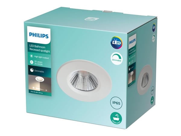 Philips Dive SL261 - Forenket søkelys - LED - 5.5 W - 2700 K - hvit