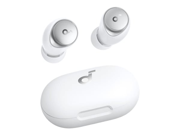 Soundcore Space A40 - True wireless-hodetelefoner med mikrofon - i øret - Bluetooth - aktiv støydemping - hvit
