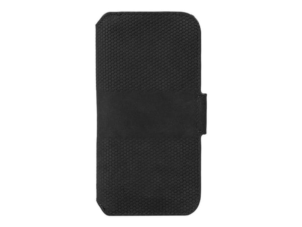 Krusell PhoneWallet - Flipdeksel for mobiltelefon - ekte skinn, polykarbonat - svart - for Apple iPhone 13 Pro Max