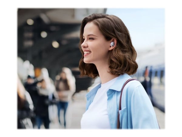 Soundcore Space A40 - True wireless-hodetelefoner med mikrofon - i øret - Bluetooth - aktiv støydemping - hvit