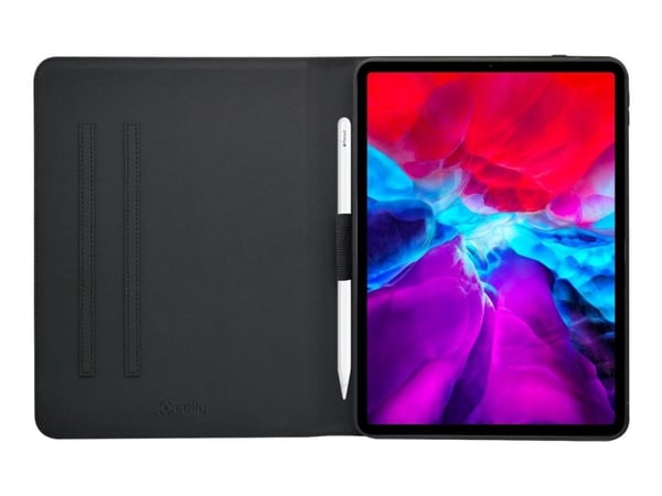 Celly BookBand - Vikbart fodral för surfplatta - Faxu-läder - svart - för Apple 10.9-inch iPad Air (4:e generation); 11-inch iPad Pro