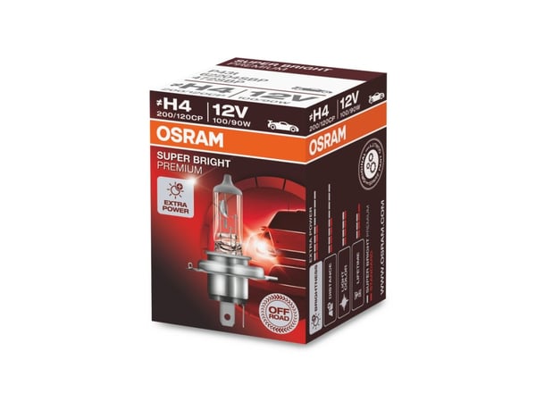 Osram Super Bright Premium - H4 - 100/90W - 12V - Off-Road