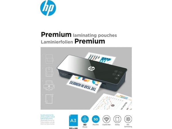 HP 9126, Blank, Gjennomsiktig, DIN A3, 303 mm x 426 mm, Termisk, 0,08 mm, 307 mm