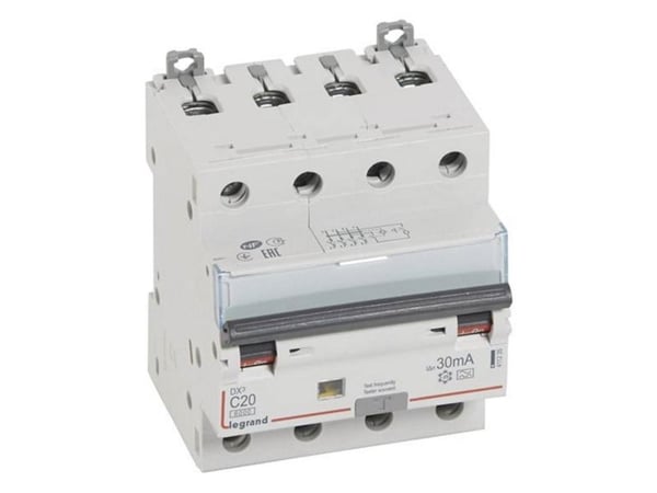Yhdistelmäkytkin DX3 Automatsikr/HPFI C 20A 30mA 4P 6/10kA tyyppi A