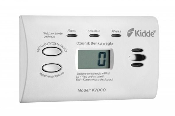 Kidde K7DCO karbonmonoksiddetektor med display