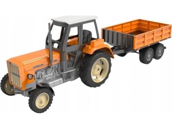 Bruder traktor URSUS C-360 gul med manual + tilhenger Double Eagle E239