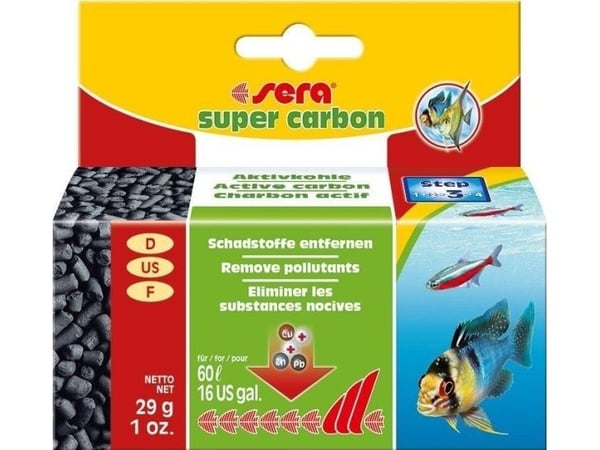 Sera Super carbon aktivt kull 29 g