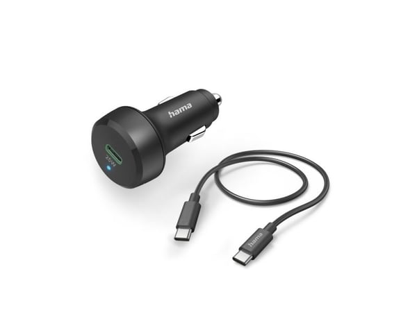 Hama - Bilstrømadapter - 25 watt - 3 A - PD, QC 3.0 (USB-C) - svart