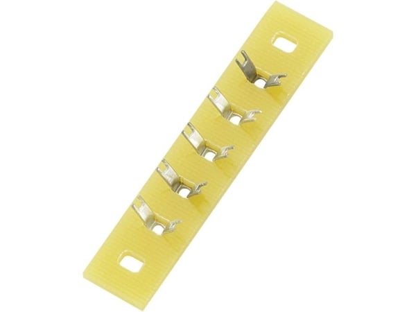 TRU COMPONENTS lödlist enkelskena 5 poler epoxi 45 x 9 x 1,5 mm