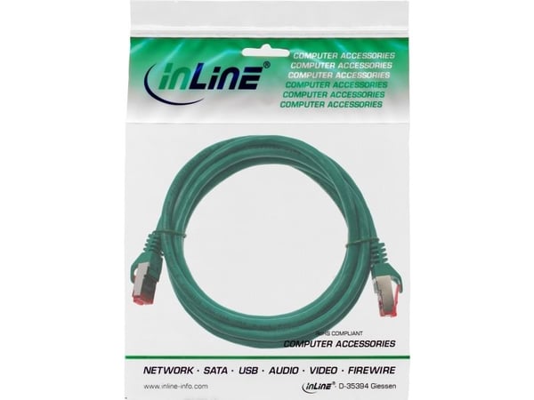 InLine 76107G, 7,5 m, Cat6, S/FTP (S-STP), RJ-45, RJ-45, Grønn