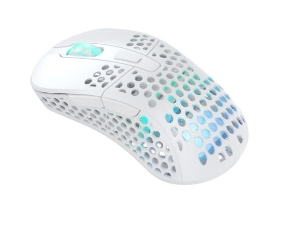 Xtrfy M4 RGB - Mus - optisk - trådløs - 2.4 GHz - USB trådløs mottaker - hvit