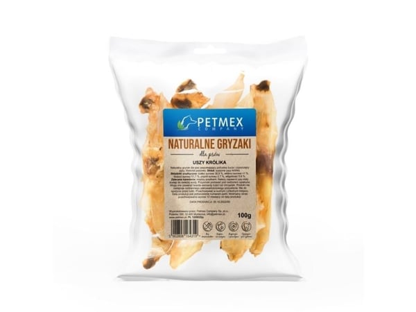 PETMEX hund tygge kanin øre - 100g