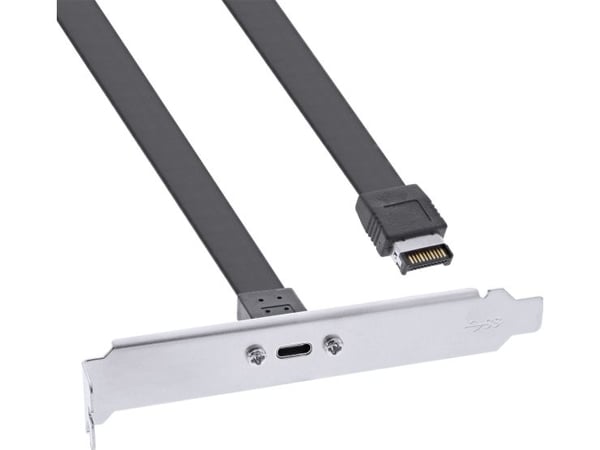 InLine 33446H, USB A-tyyppi, USB Type-C, Musta, PC, Uros, Naaras