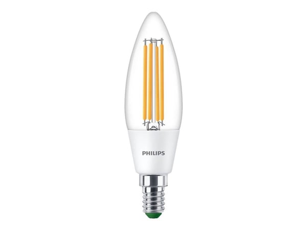 Philips - LED-lyspære - form: B35 - klar finish - E14 - 2.3 W (ekvivalent 40 W) - klasse A - hvitt lys - 3000 K