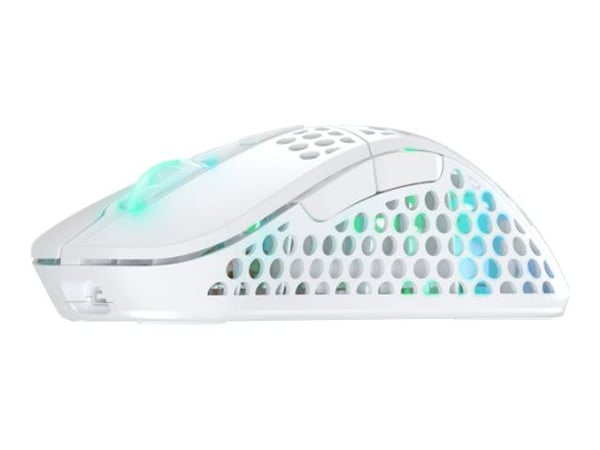 Xtrfy M4 RGB - Mus - optisk - trådløs - 2.4 GHz - USB trådløs mottaker - hvit